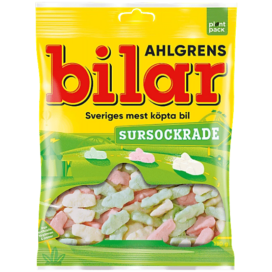 AHLGRENS Bilar Sursockrade Sour Soft Chewy Marshmallow Cars