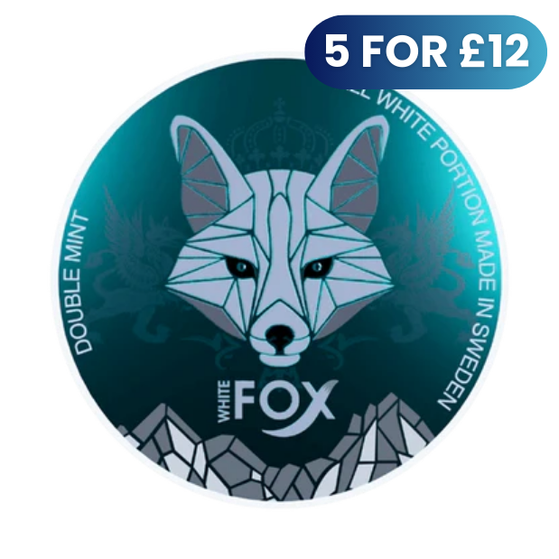 WHITE FOX Double Mint - 12mg - mint flavour, all-white nicotine pouch by GN Tobacco