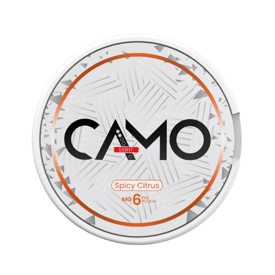 CAMO Spicy Citrus - 6mg - spicy citrus flavour. all-white nicotine pouch by Global Snus UAB